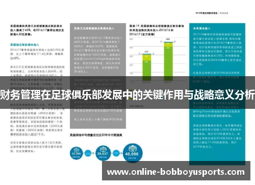 财务管理在足球俱乐部发展中的关键作用与战略意义分析