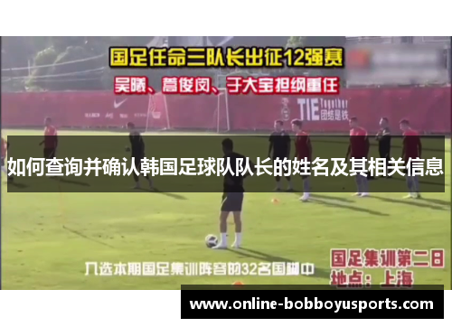 如何查询并确认韩国足球队队长的姓名及其相关信息